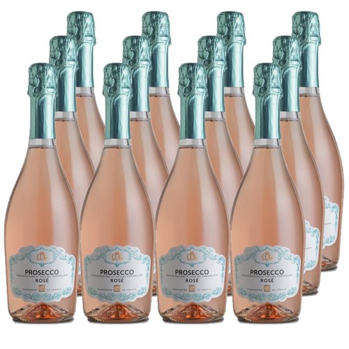 Buy a Case of 12 Bottles of Cantina Del Garda Rose Prosecco DOC 75cl - Securely Packaged and Delivered Together